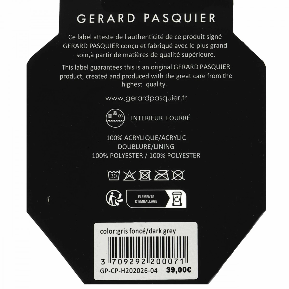 BONNET HOMME GERARD PASQUIER NOIR 5 BONNET HOMME GERARD PASQUIER NOIR – Image 3