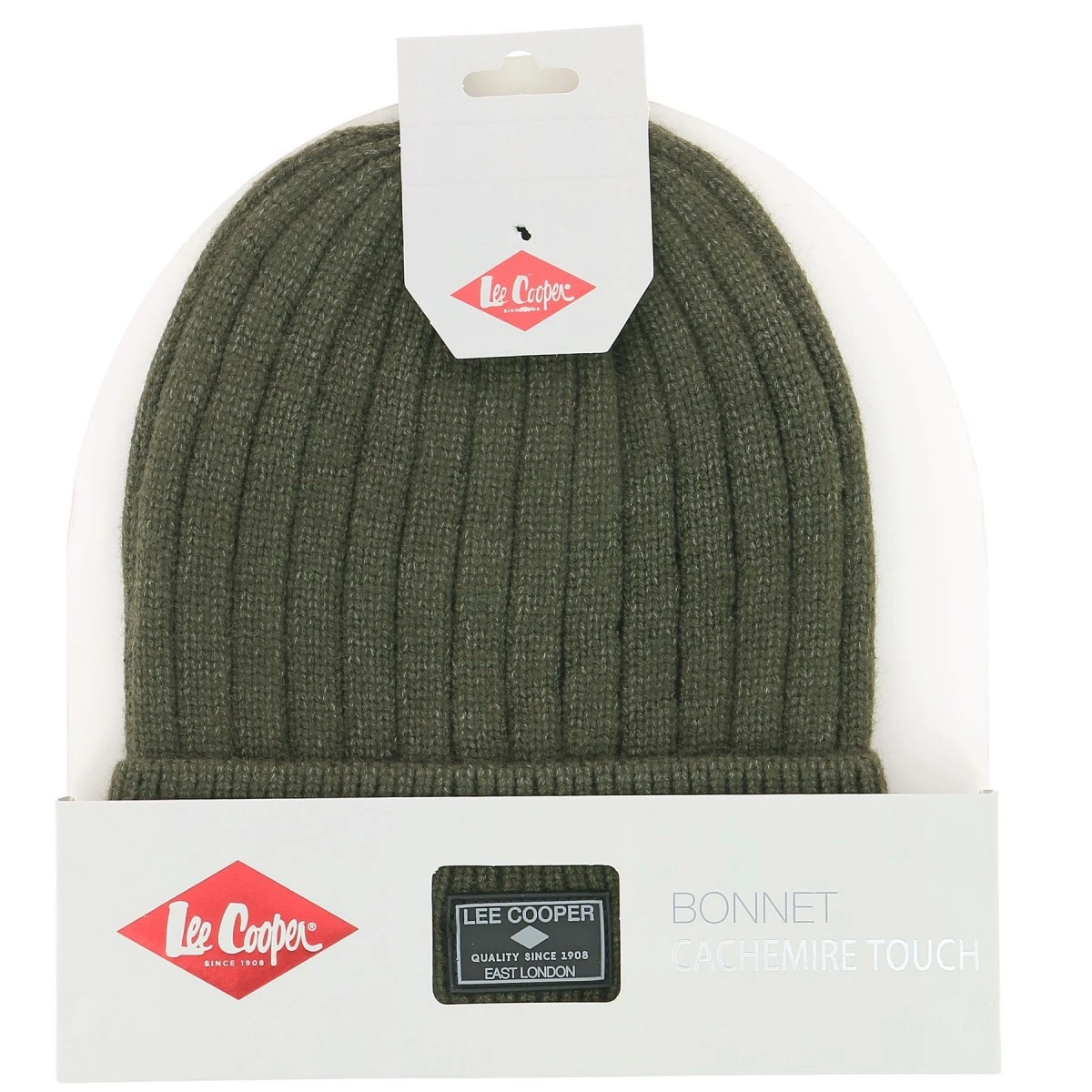 BONNET LEE COOPER TOUCHER CACHEMIRE KAKI 4 BONNET LEE COOPER TOUCHER CACHEMIRE KAKI – Image 2