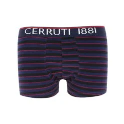 BOXER CERRUTI 1881 COTON BLEU MARINE ET ROUGE