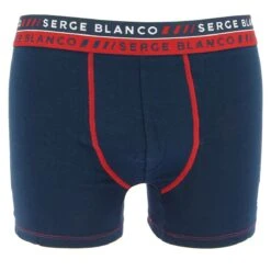 BOXER SERGE BLANCO MARINE