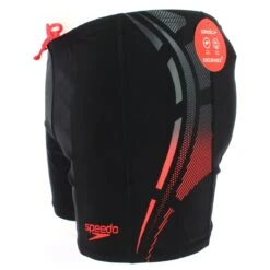 BOXER SHORT DE BAIN SPEEDO NOIR ET ROUGE FLUO