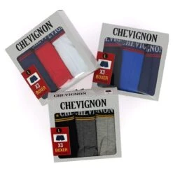 BOXERS CHEVIGNON COTON STRECH ROUGE/MARINE/BLANC PACK DE 3 -Vêtements De Mode boxers chevignon coton strech rougemarineblanc pack de 3 1