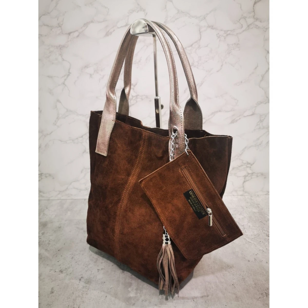 CABAS CROUTE DE CUIR EXPRESSO 4 CABAS CROUTE DE CUIR EXPRESSO – Image 2