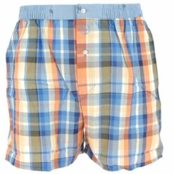 CALECON ARTHUR CARREAUX BLEU ORANGE