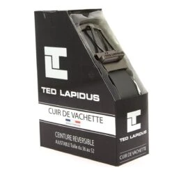 Ted Lapidus CEINTURE CUIR REVERSIBLE HOMME 4.CM DU 36 AU 52 MARRON OU NOIR -Vêtements De Mode ceinture cuir reversible homme 4cm du 36 au 52 marron ou noir 2