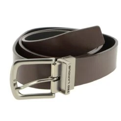 Ted Lapidus CEINTURE CUIR REVERSIBLE HOMME 4.CM DU 36 AU 52 MARRON OU NOIR
