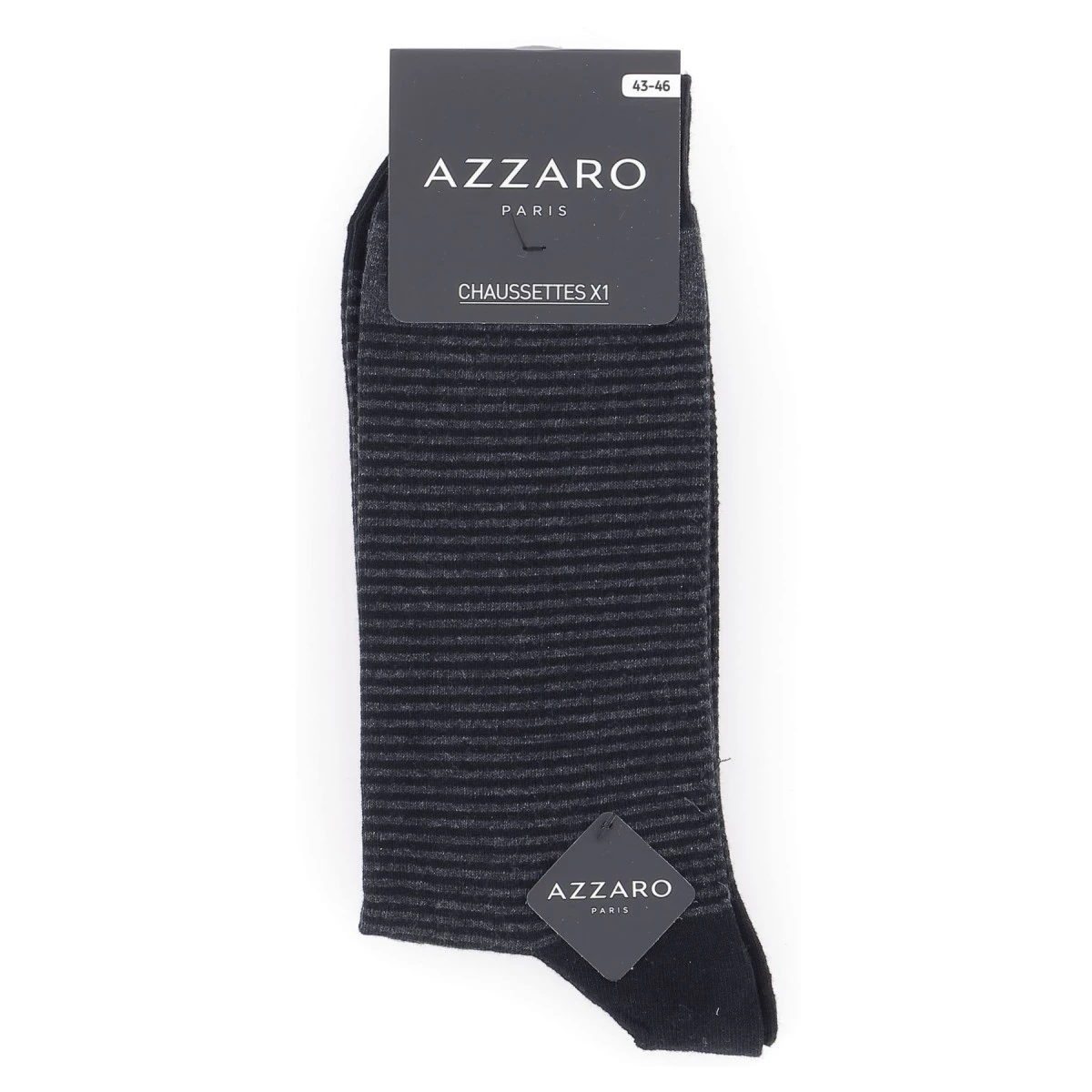 CHAUSSETTES AZZARO PARIS AVEC RAYURES, LOT DE 3 PAIRES,BLEU MARINE, NOIR, GRIS. 5 CHAUSSETTES AZZARO PARIS AVEC RAYURES, LOT DE 3 PAIRES,BLEU MARINE, NOIR, GRIS. – Image 3