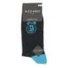 CHAUSSETTES AZZARO PARIS LOT DE 3 PAIRES LOGO 1967 NOIR, BLEU MARINE, GRIS -Vêtements De Mode chaussettes azzaro paris logo 1967 lot de 3 noir bleu marine gris