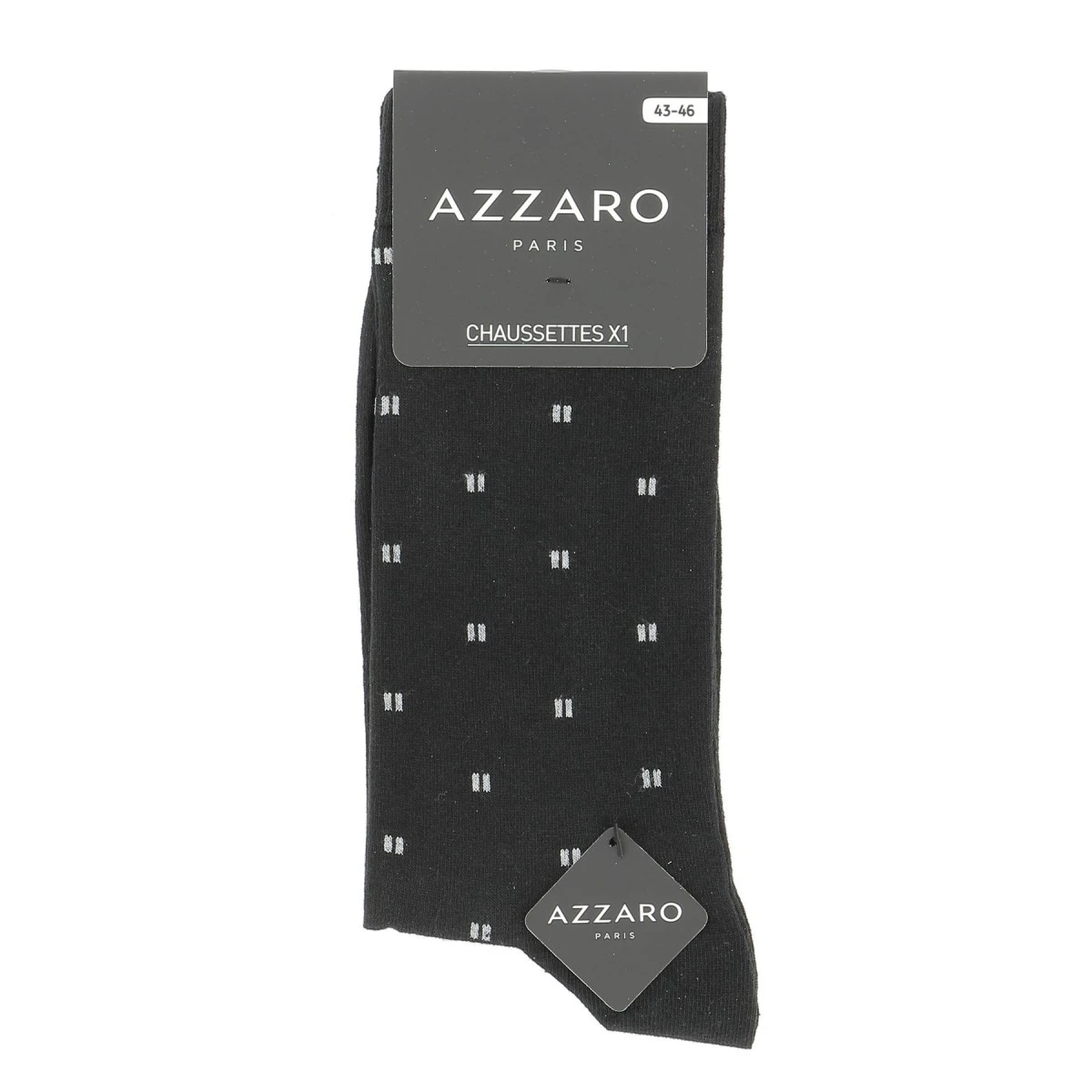 CHAUSSETTES AZZARO PARIS LOT DE 3 PAIRES, GRIS, NOIR, BLEU MARINE. 5 CHAUSSETTES AZZARO PARIS LOT DE 3 PAIRES, GRIS, NOIR, BLEU MARINE. – Image 3