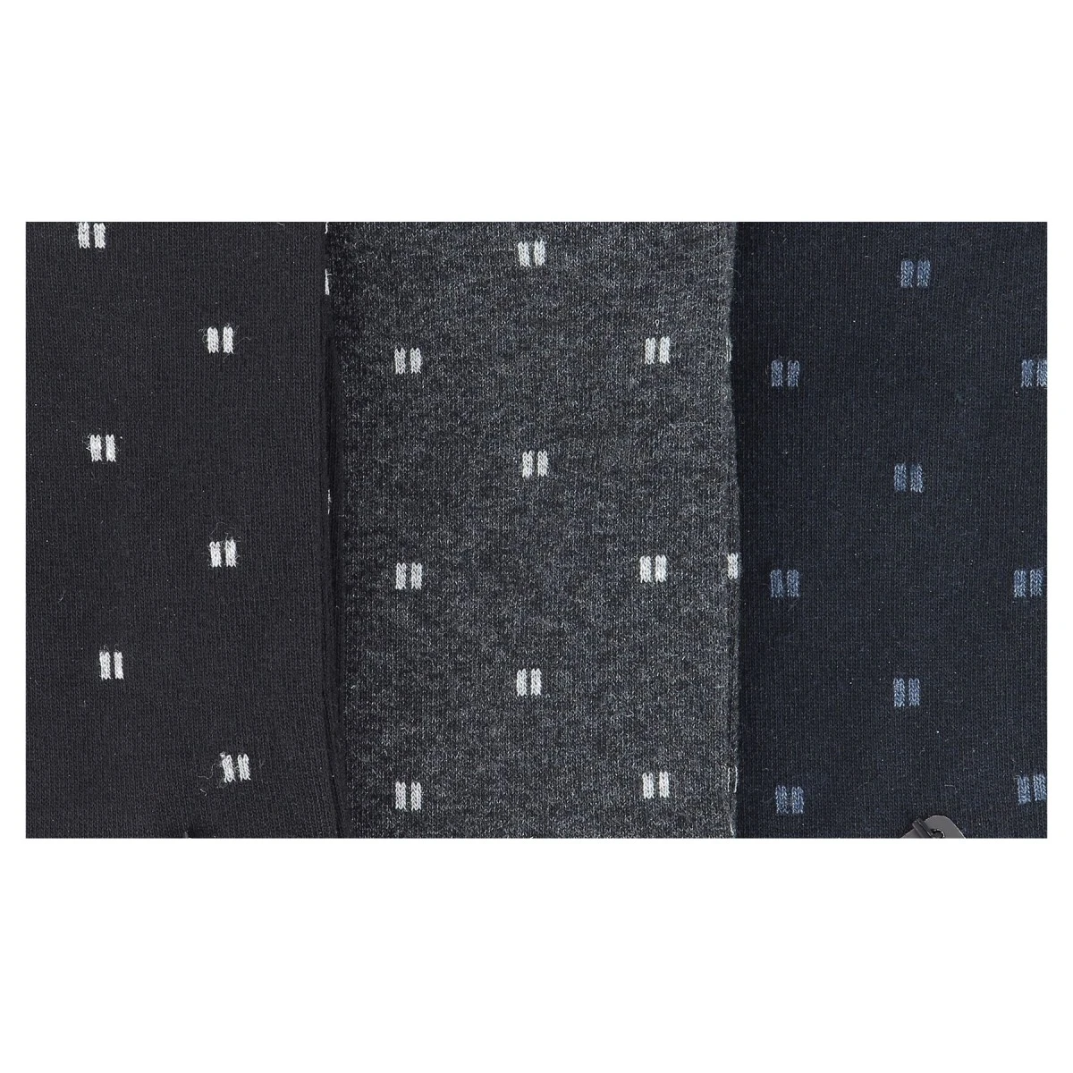 CHAUSSETTES AZZARO PARIS LOT DE 3 PAIRES, GRIS, NOIR, BLEU MARINE. 6 CHAUSSETTES AZZARO PARIS LOT DE 3 PAIRES, GRIS, NOIR, BLEU MARINE. – Image 4