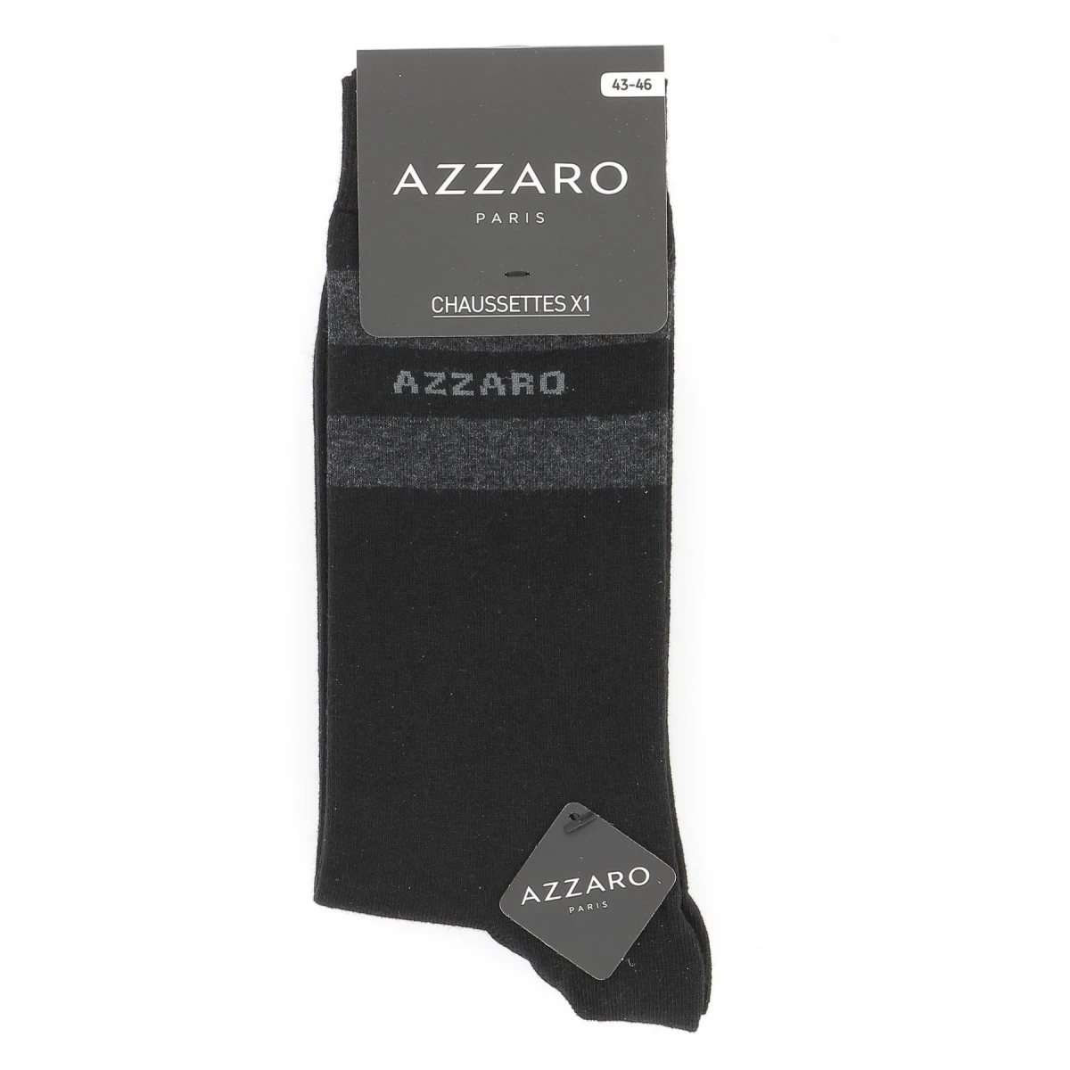 CHAUSSETTES AZZARO PARIS LOT DE TROIS PAIRES, BLEU MARINE, NOIR, GRIS. 5 CHAUSSETTES AZZARO PARIS LOT DE TROIS PAIRES, BLEU MARINE, NOIR, GRIS. – Image 3