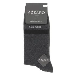 CHAUSSETTES AZZARO PARIS LOT DE TROIS PAIRES, BLEU MARINE, NOIR, GRIS.
