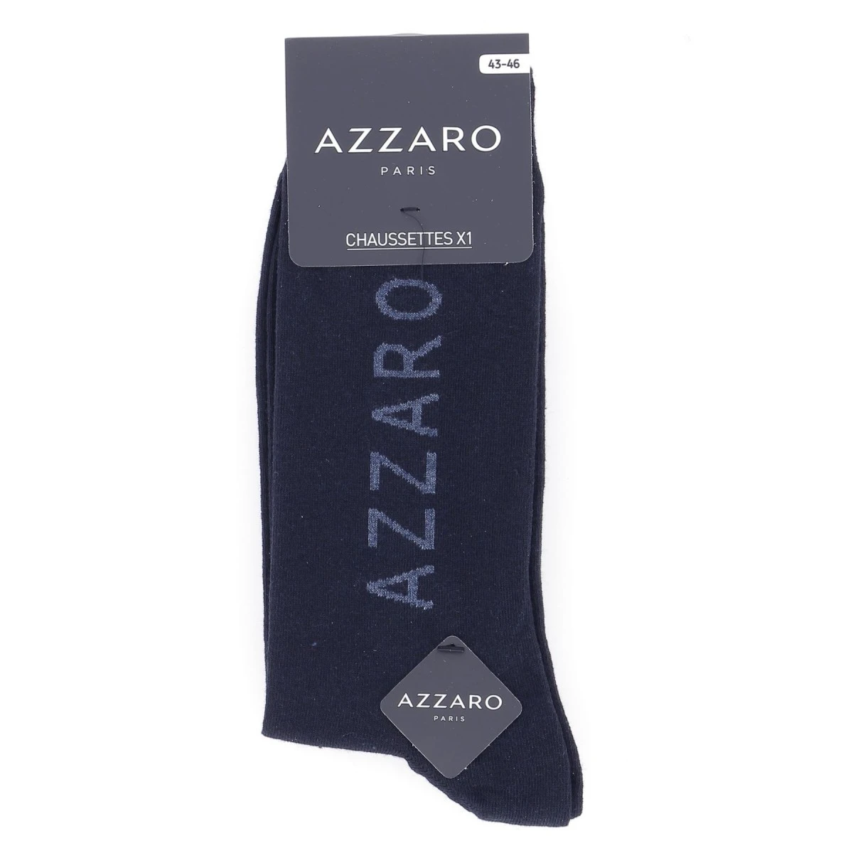 CHAUSSETTES AZZARO PARIS LOT DE TROIS PAIRES LOGO,BLEU MARINE, NOIR, GRIS. 5 CHAUSSETTES AZZARO PARIS LOT DE TROIS PAIRES LOGO,BLEU MARINE, NOIR, GRIS. – Image 3