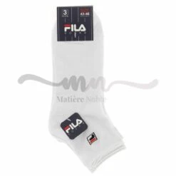 CHAUSSETTES BASSES FILA BLANCHES LOT DE 3