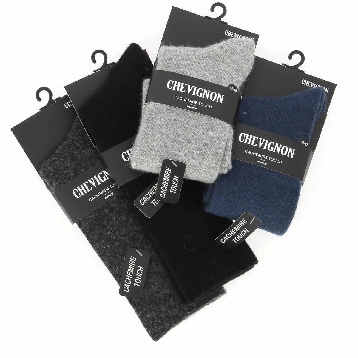 CHAUSSETTES CHEVIGNON NOIRES 4.5% ANGORA 9% LAINE 5 CHAUSSETTES CHEVIGNON NOIRES 4.5% ANGORA 9% LAINE – Image 3