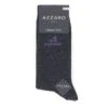 CHAUSSETTES AZZARO PARIS LOT DE TROIS PAIRES LOGO, NOIR, BLEU MARINE, GRIS. -Vêtements De Mode chaussettes x3 azzaro paris pack uni avec logo couleurs noir bleu marine gris