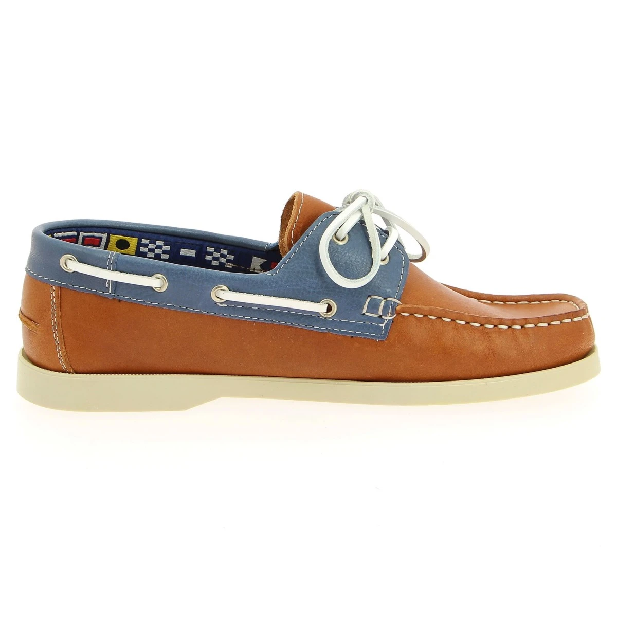 CHAUSSURE BATEAU HOMME YACHTING CAMEL BLEU JEAN 4 CHAUSSURE BATEAU HOMME YACHTING CAMEL BLEU JEAN – Image 2