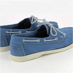CHAUSSURES BATEAU YACHTING BLEU JEAN CUIR VELOURS -Vêtements De Mode chaussures bateau yachting bleu jean cuir velours 2