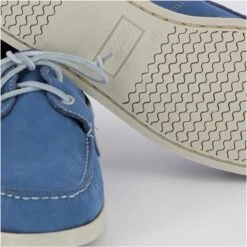 CHAUSSURES BATEAU YACHTING BLEU JEAN CUIR VELOURS -Vêtements De Mode chaussures bateau yachting bleu jean cuir velours 3