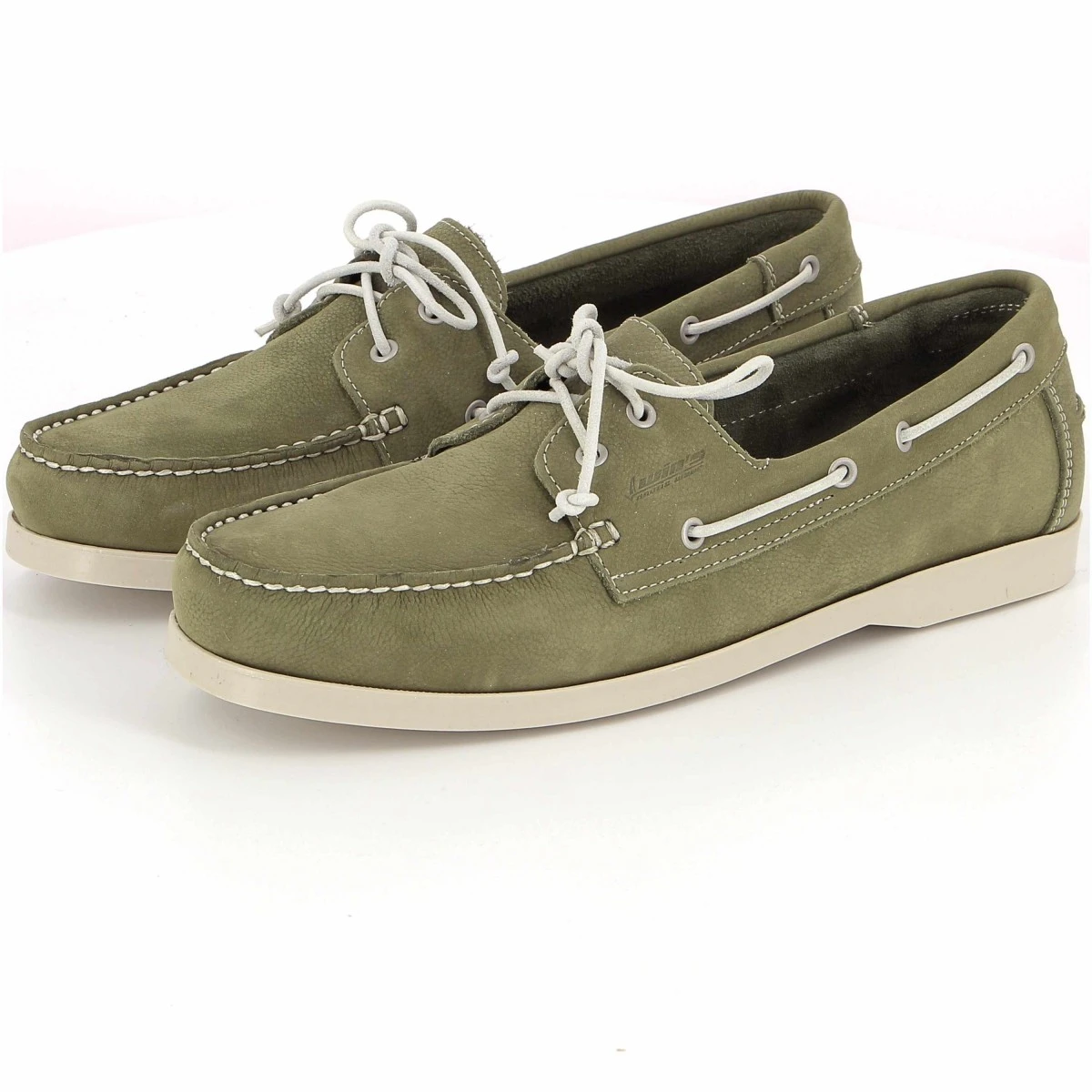 CHAUSSURES BATEAU YACHTING KAKI CUIR NUBUCK 3 CHAUSSURES BATEAU YACHTING KAKI CUIR NUBUCK