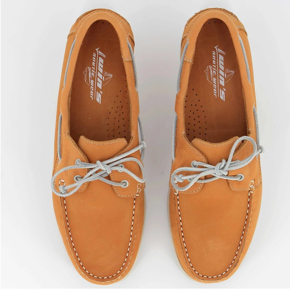 CHAUSSURES BATEAU YACHTING ORANGE CUIR VELOURS 4 CHAUSSURES BATEAU YACHTING ORANGE CUIR VELOURS – Image 2