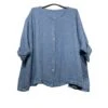 CHEMISE EVASEE FEMME 100% LIN NATUREL ET VEGAN BLEU JEAN