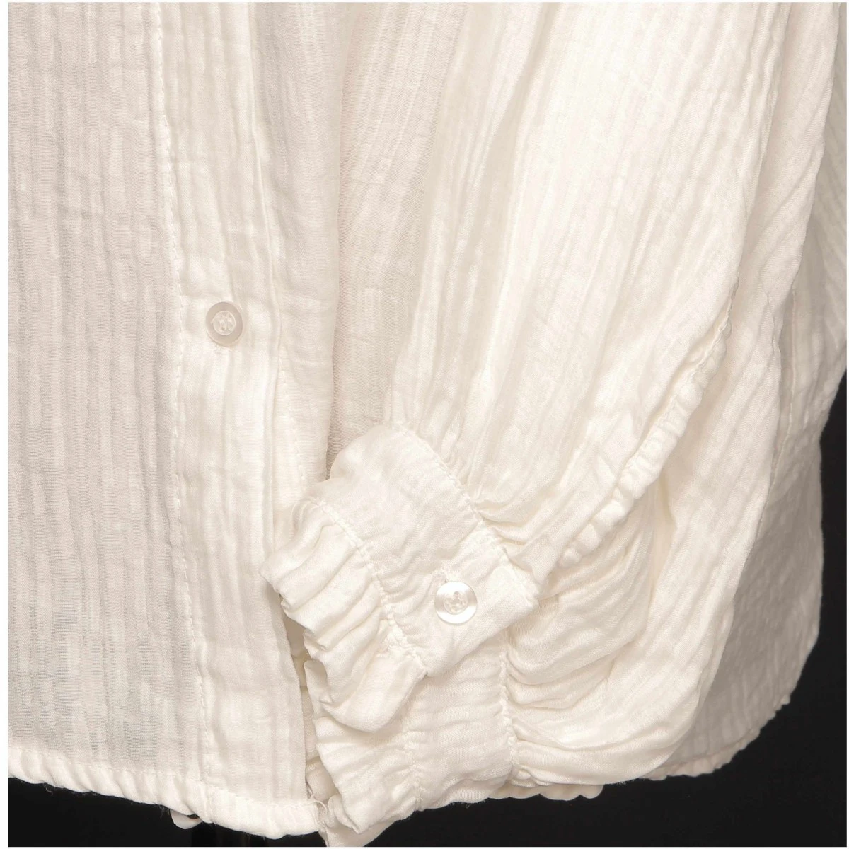 CHEMISE GAUFREE FEMME ECRU 7 CHEMISE GAUFREE FEMME ECRU – Image 5