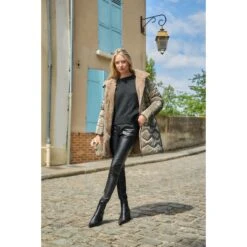 Devant -Vêtements De Mode doudoune mi longue bronze doublee fourrure 1