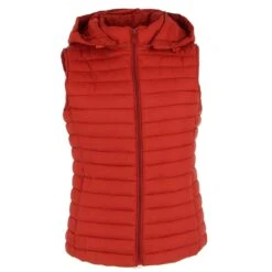 DOUDOUNE SANS MANCHE FASHION PARIS ROUGE FONCE