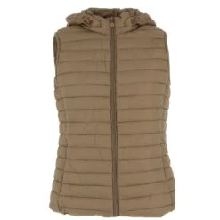DOUDOUNE SANS MANCHE FASHION PARIS TAUPE