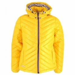 DOUDOUNE VOILE BLEUE FEMME JAUNE