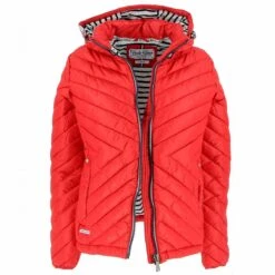 DOUDOUNE VOILE BLEUE FEMME ROUGE