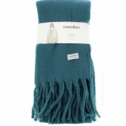 ECHARPE FEMME MANOUKIAN WOOL COLLECTION BLEU CANARD