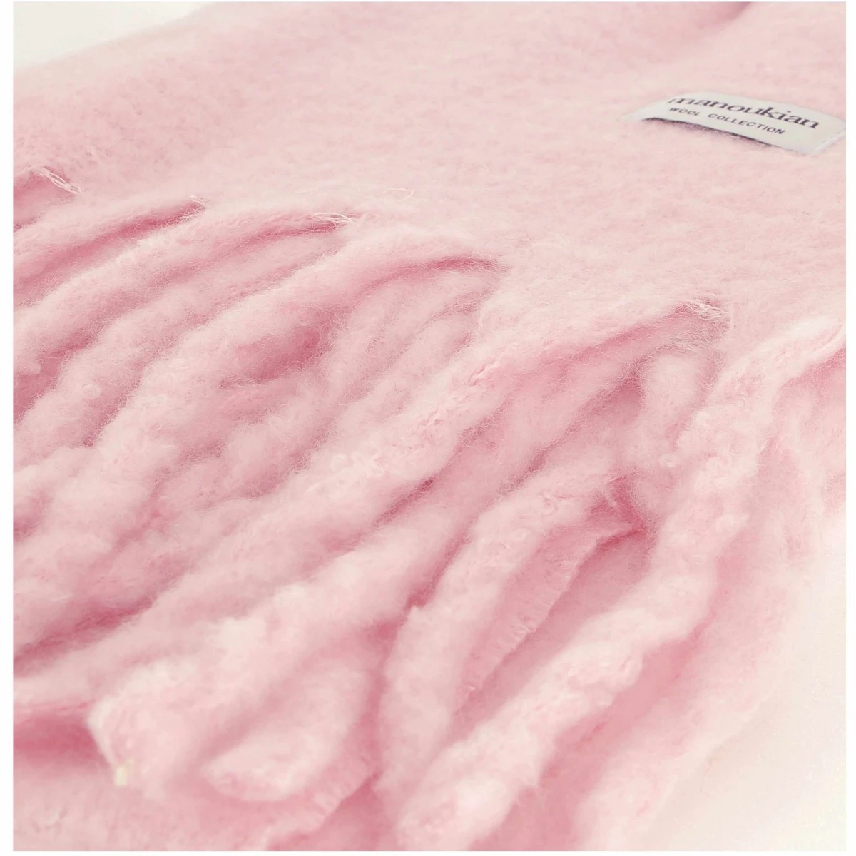 ECHARPE FEMME MANOUKIAN WOOL COLLECTION ROSE 4 ECHARPE FEMME MANOUKIAN WOOL COLLECTION ROSE – Image 2