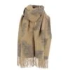 ECHARPE FEMME RODIER BEIGE-GRIS PLUMES