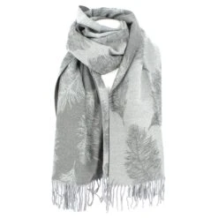ECHARPE FEMME RODIER GRISE PLUMES