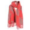 ECHARPE FEMME RODIER ROUGE PLUMES