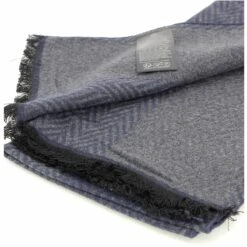 ECHARPE GEORGES RECH CHEVRONS GRIS/BLEU -Vêtements De Mode echarpe georges rech chevrons grisbleu 1