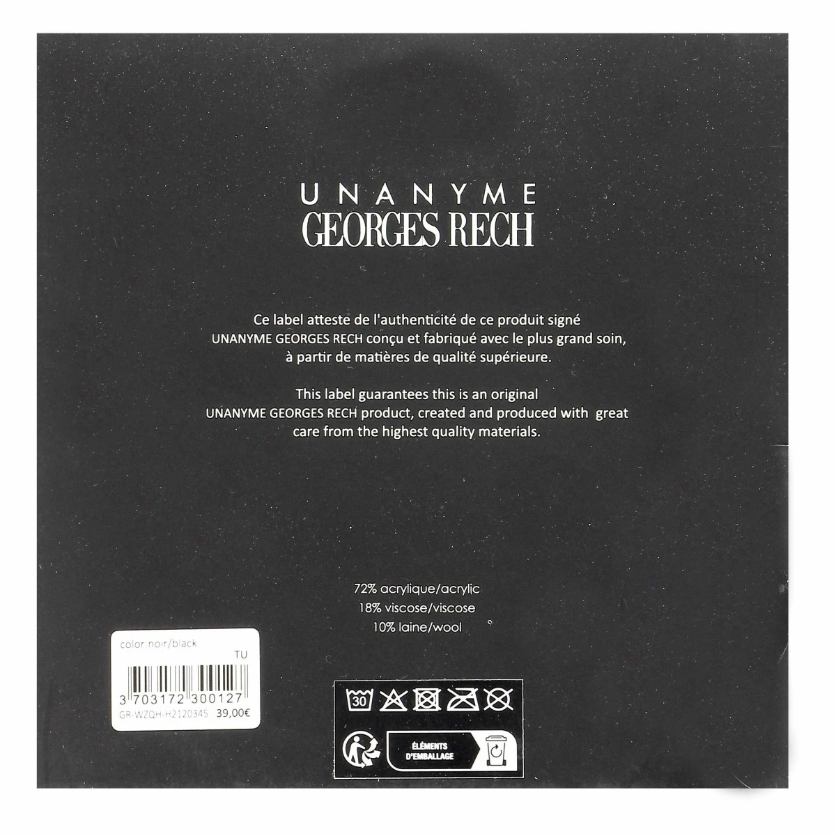 ECHARPE GEORGES RECH GRAPHIQUE GRIS/ANTHRACITE 6 ECHARPE GEORGES RECH GRAPHIQUE GRIS/ANTHRACITE – Image 4