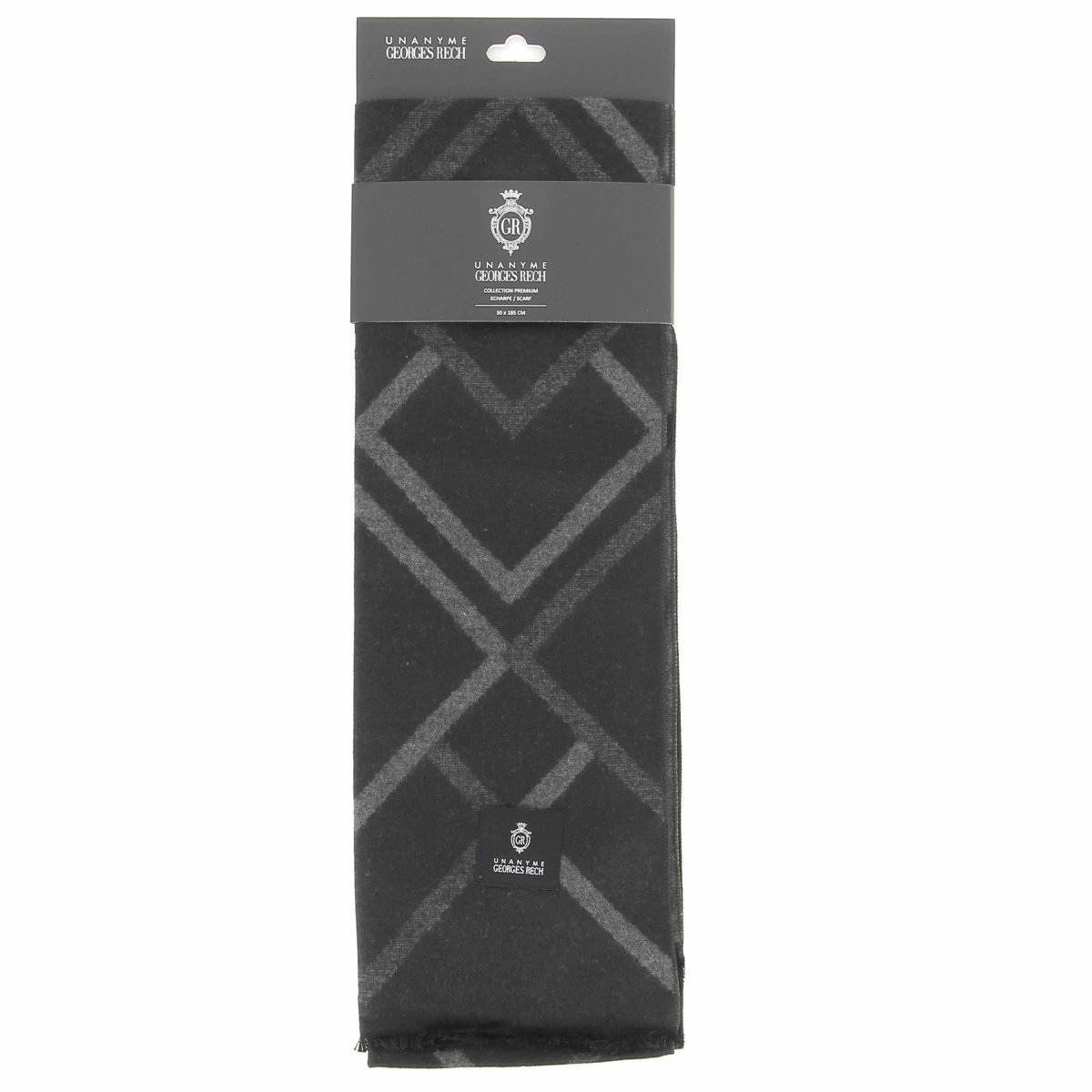 ECHARPE GEORGES RECH GRAPHIQUE GRIS/ANTHRACITE 3 ECHARPE GEORGES RECH GRAPHIQUE GRIS/ANTHRACITE