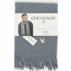 CHEVIGNON ECHARPE HOMME CACHEMIRE TOUCH GRIS