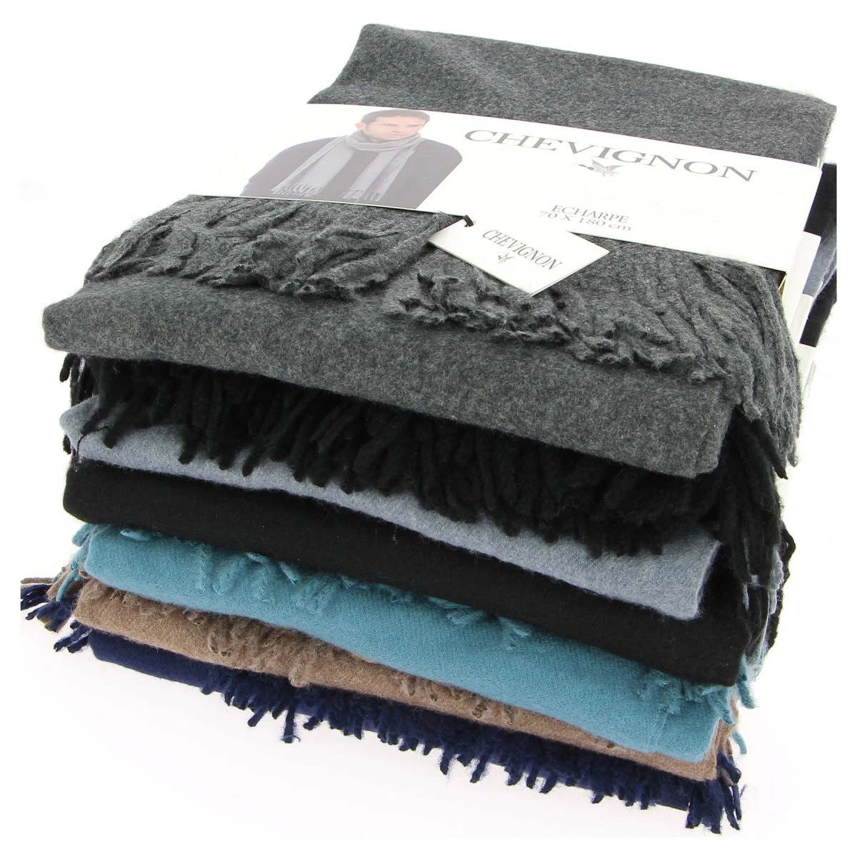 CHEVIGNON ECHARPE HOMME CACHEMIRE TOUCH MARINE 4 CHEVIGNON ECHARPE HOMME CACHEMIRE TOUCH MARINE – Image 2
