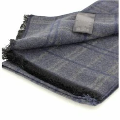 ECHARPE GEORGES RECH CARREAUX GRIS/BLEU -Vêtements De Mode echarpe homme georges rech carreaux grisbleu 1