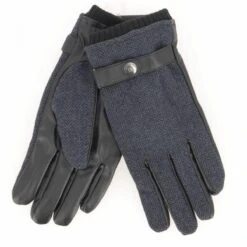 GANTS HOMME GEORGES RECH CHEVRONS NOIR MARINE