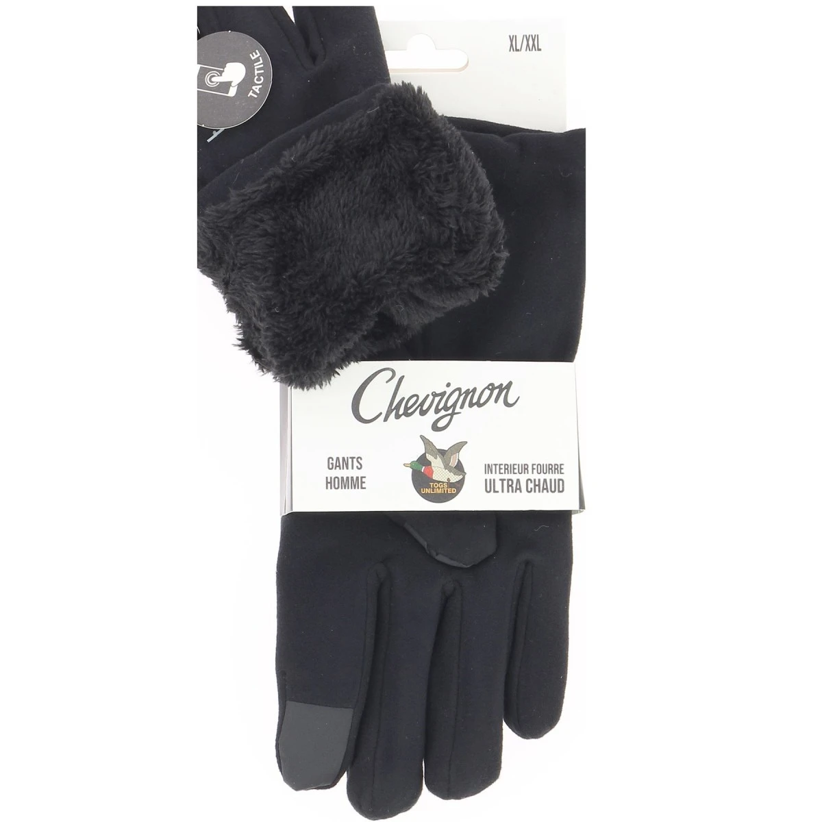 GANTS POLAIRE HOMME CHEVIGNON NOIR 4 GANTS POLAIRE HOMME CHEVIGNON NOIR – Image 2