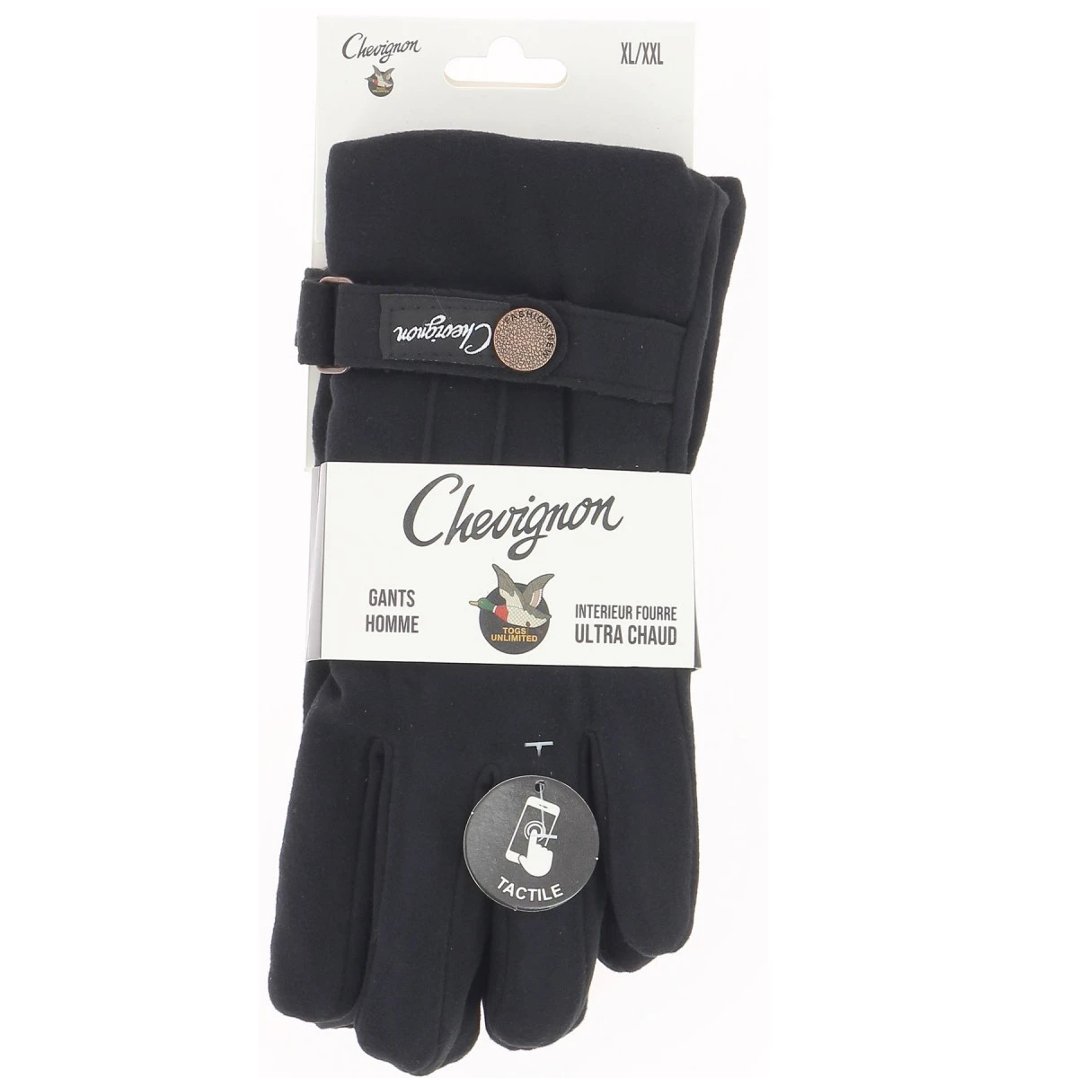GANTS POLAIRE HOMME CHEVIGNON NOIR 3 GANTS POLAIRE HOMME CHEVIGNON NOIR