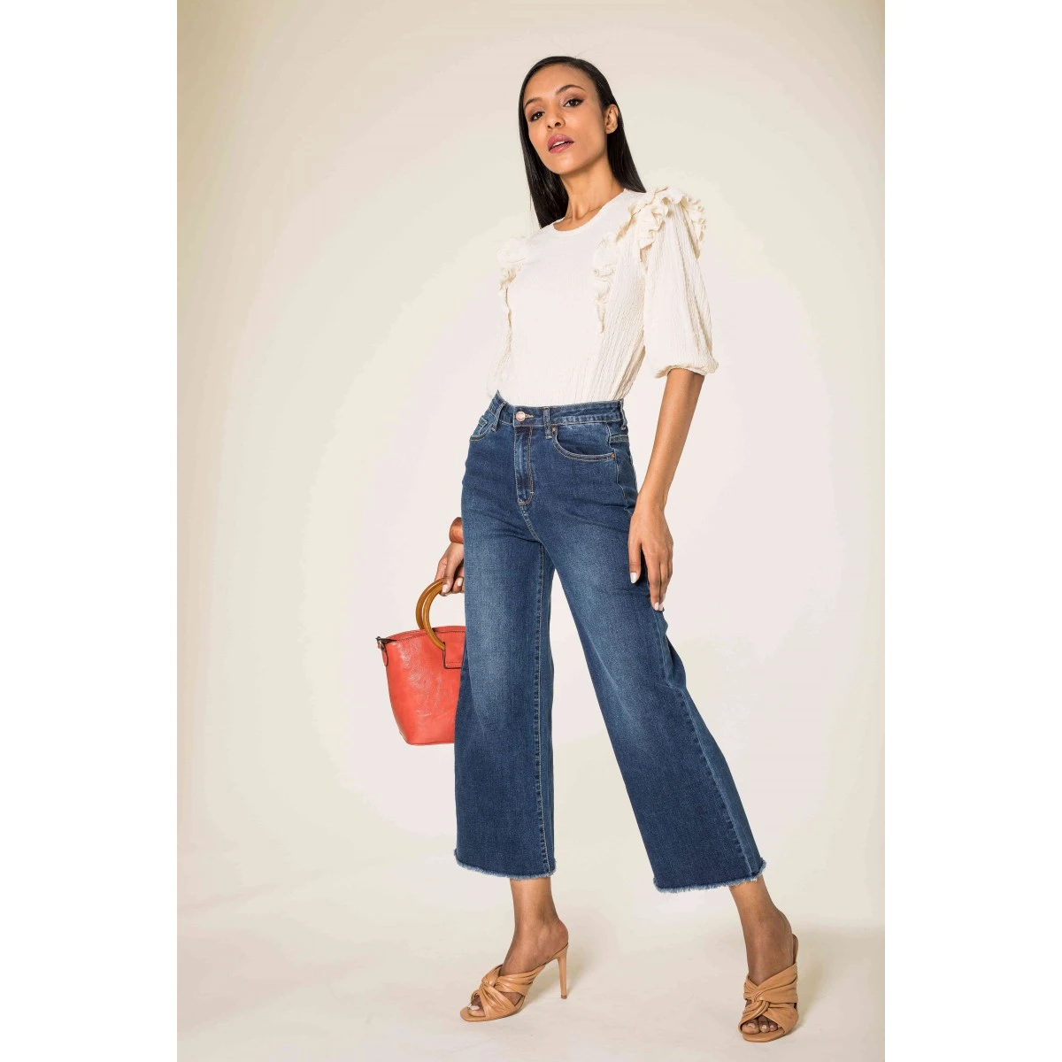 JEAN CROPPED LARGE STRECH NINA CARTER BRUT 4 JEAN CROPPED LARGE STRECH NINA CARTER BRUT – Image 2