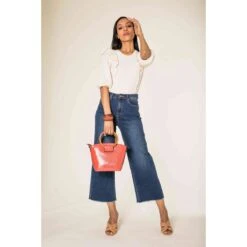 JEAN CROPPED LARGE STRECH NINA CARTER BRUT