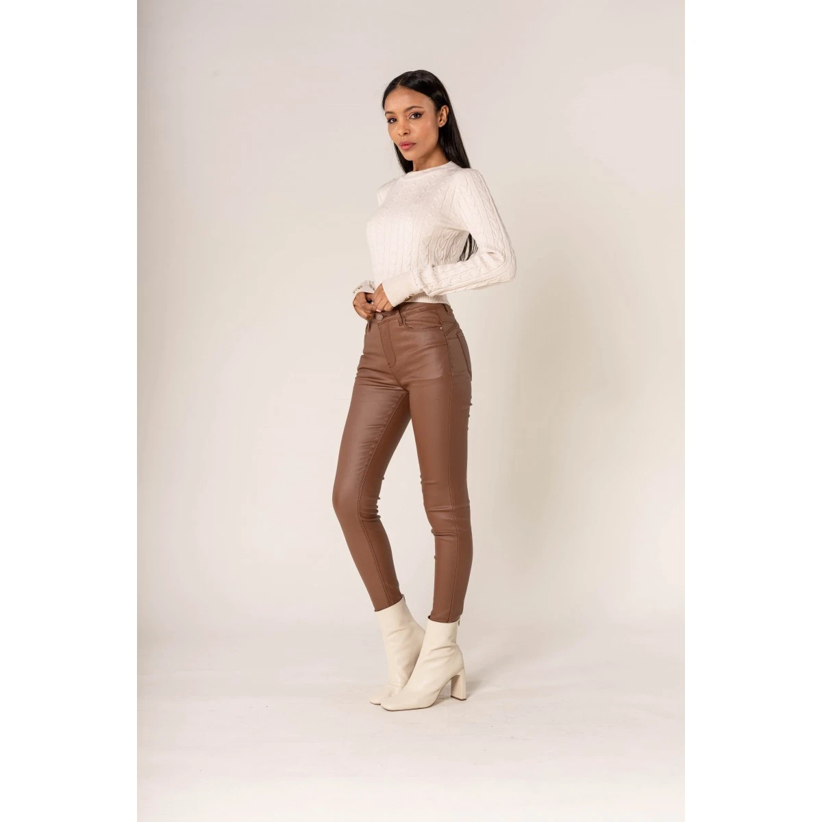 JEAN HUILE PUSH UP NINA CARTER MARRON 4 JEAN HUILE PUSH UP NINA CARTER MARRON – Image 2