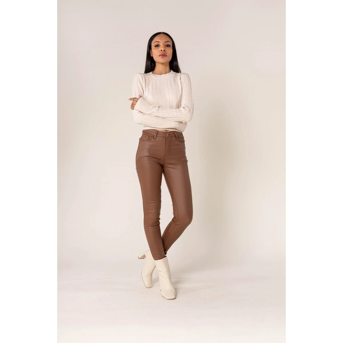 JEAN HUILE PUSH UP NINA CARTER MARRON 3 JEAN HUILE PUSH UP NINA CARTER MARRON